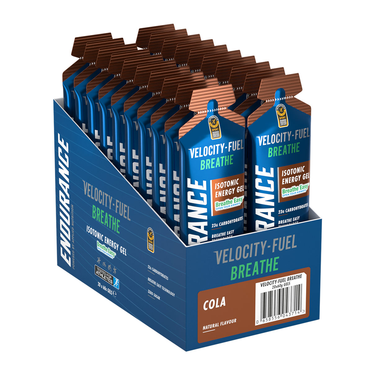 Applied Nutrition Endurance Velocity Breathe Gel 20x60g Cola