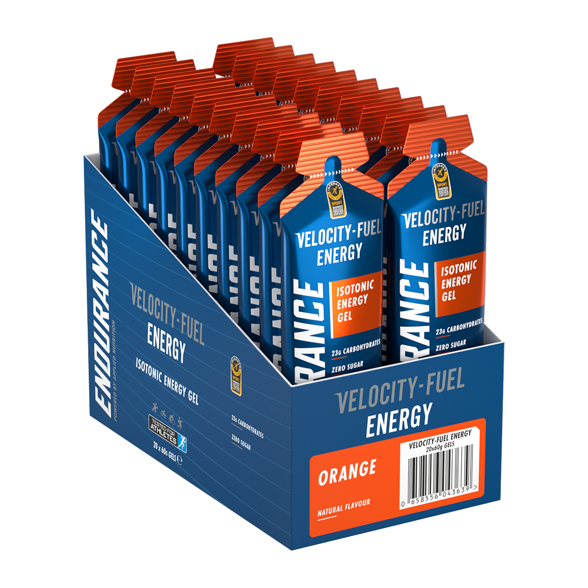 Applied Nutrition Endurance Velocity Energy Gel 20x60g Orange