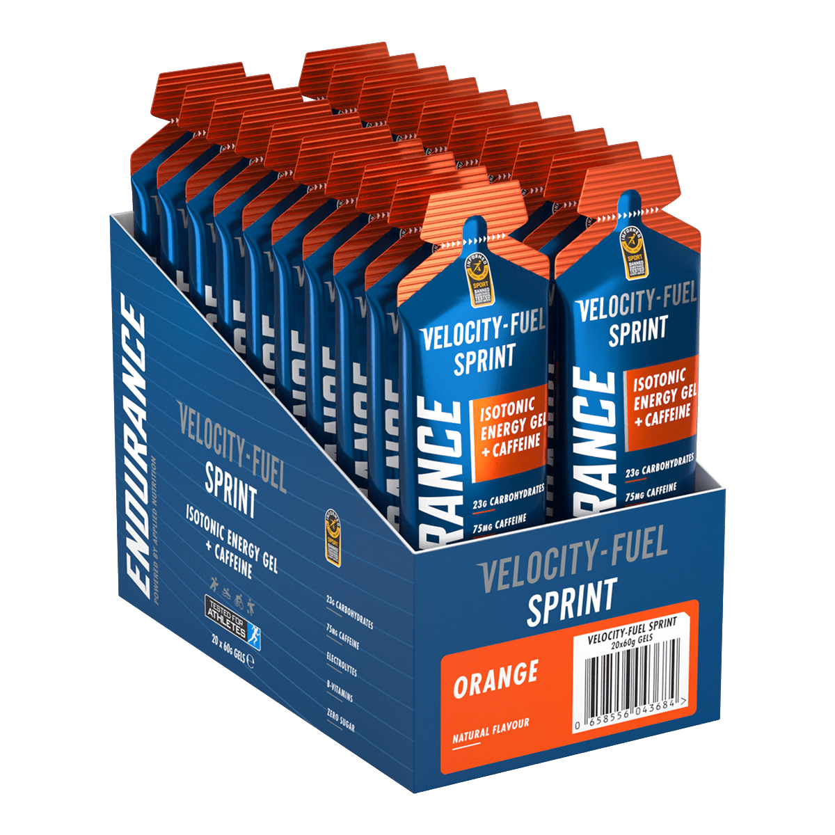 Applied Nutrition Endurance Velocity Sprint Gel 20x60g Orange