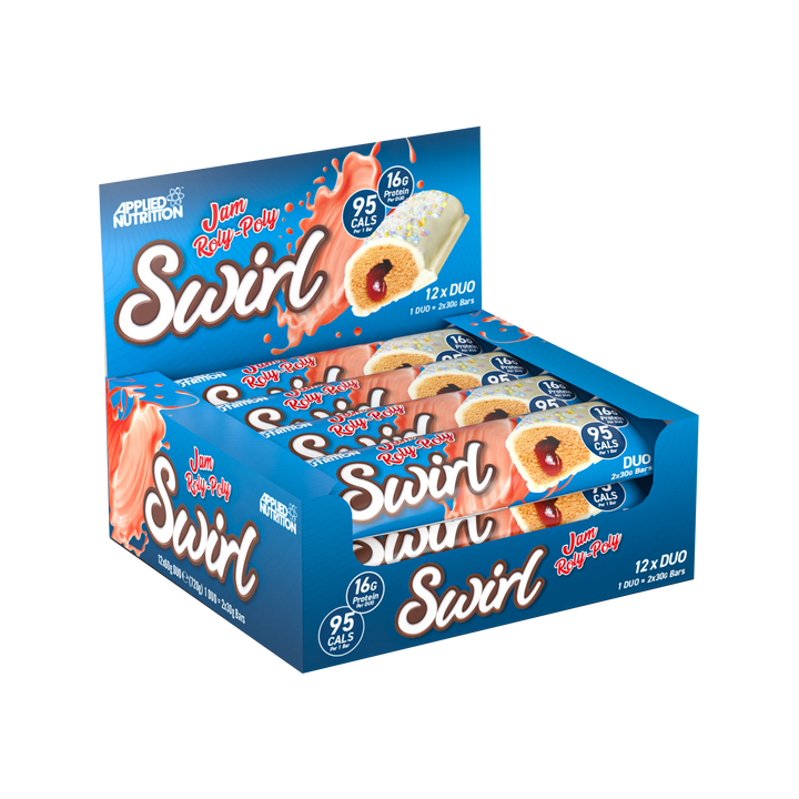 Applied Nutrition Swirl Bar 12x60g Jam Roly Poly