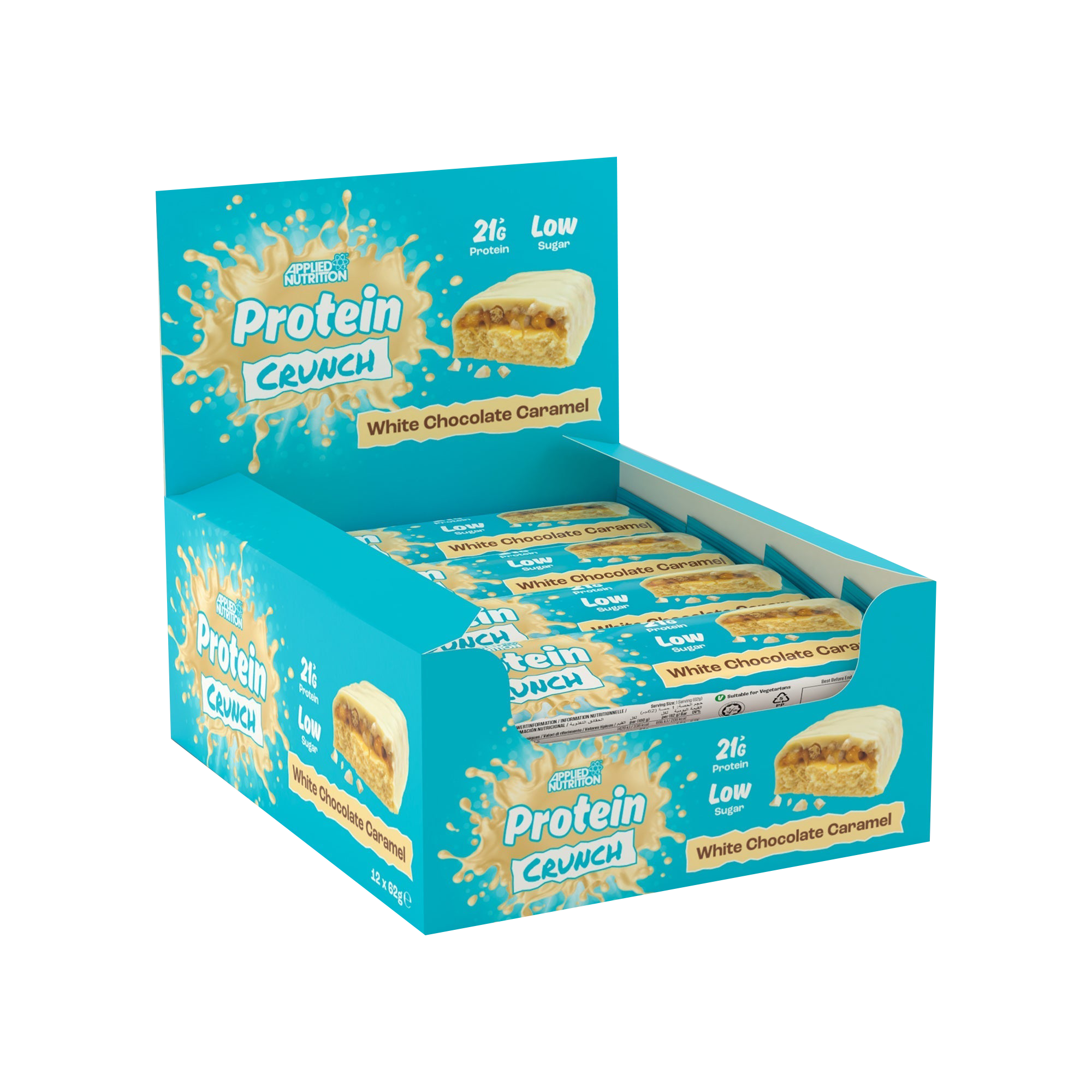 Applied Nutrition Protein Crunch Bar 12x62g White Chocolate Caramel