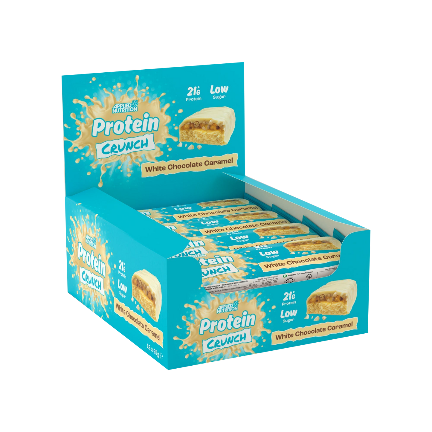 Applied Nutrition Protein Crunch Bar 12x62g White Chocolate Caramel