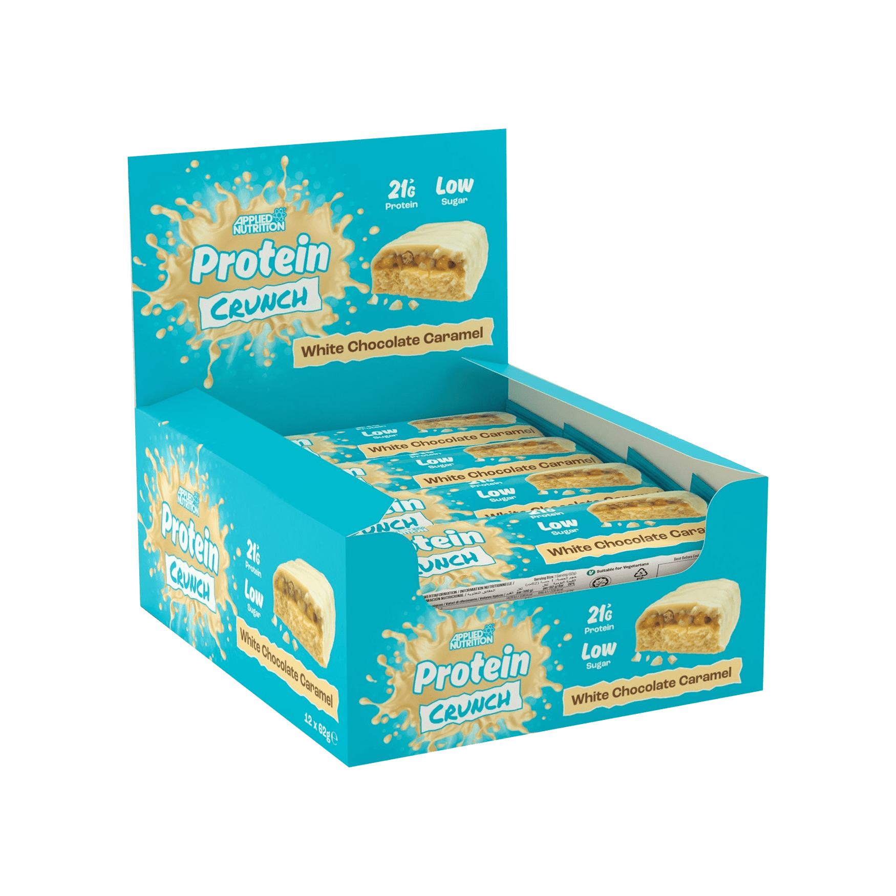 Applied Nutrition Protein Crunch Bar 12x62g White Chocolate Caramel