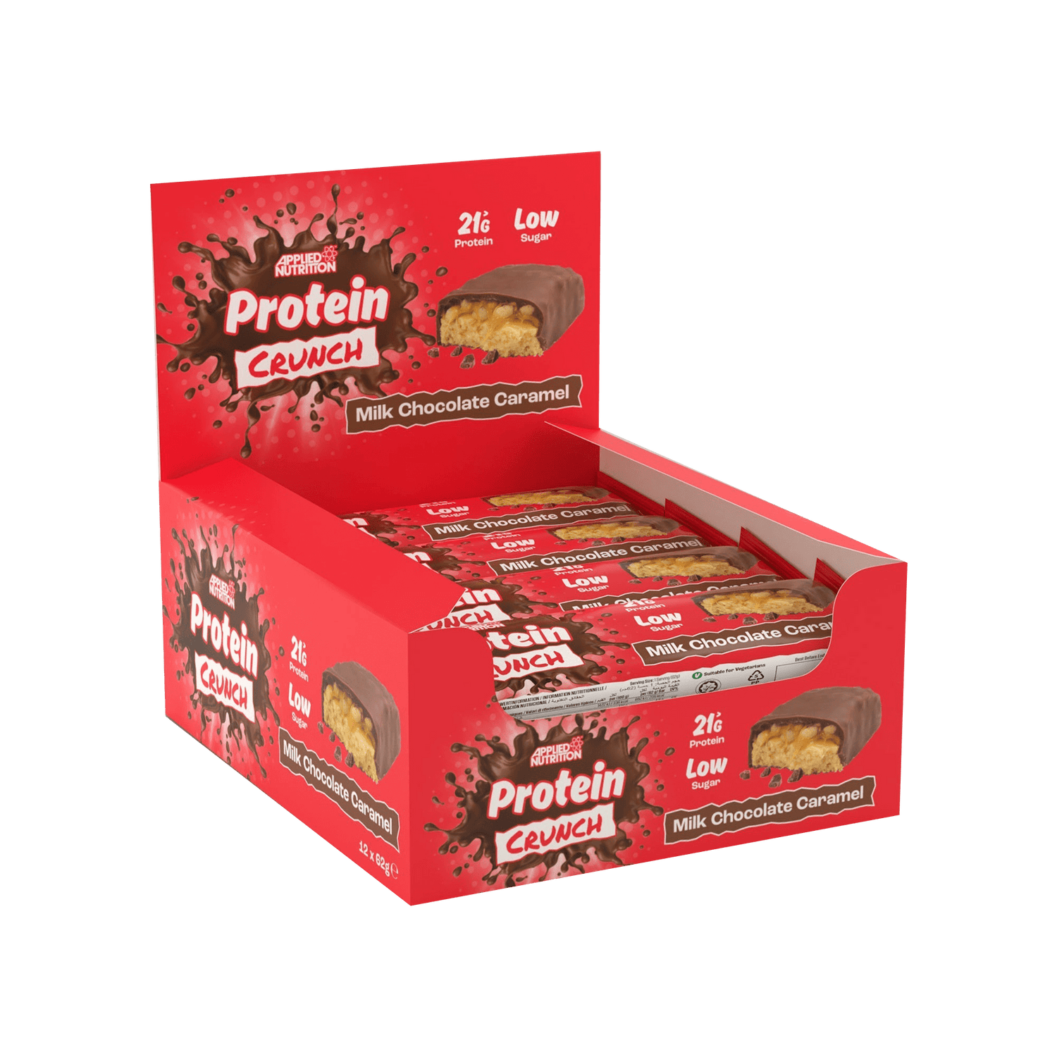 Applied Nutrition Protein Crunch Bar 12x62g Milk Chocolate Caramel