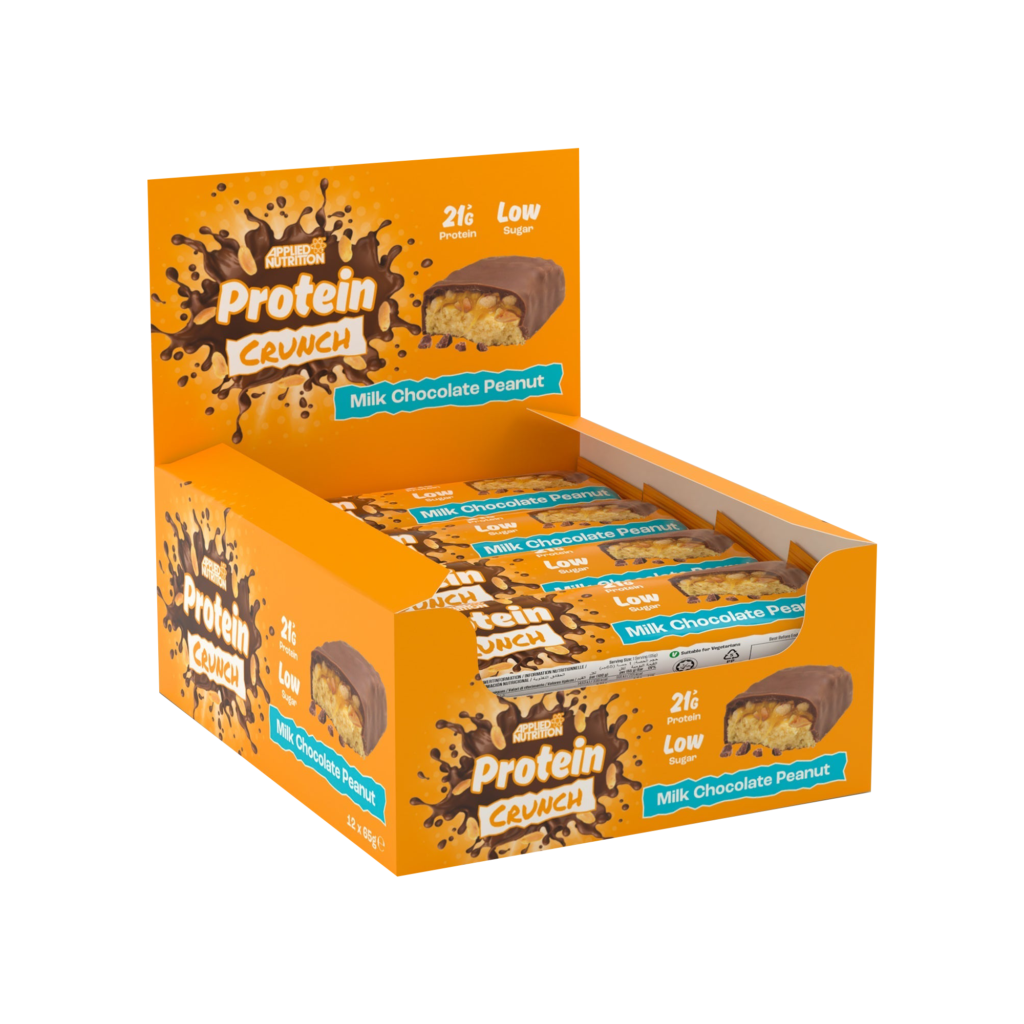 Applied Nutrition Protein Crunch Bar 12x62g Milk Chocolate Peanut