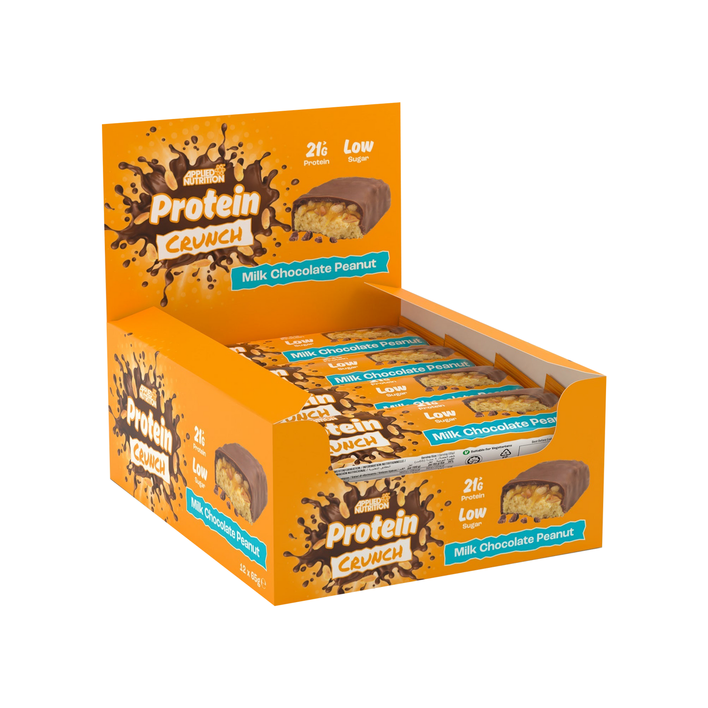 Applied Nutrition Protein Crunch Bar 12x62g Milk Chocolate Peanut