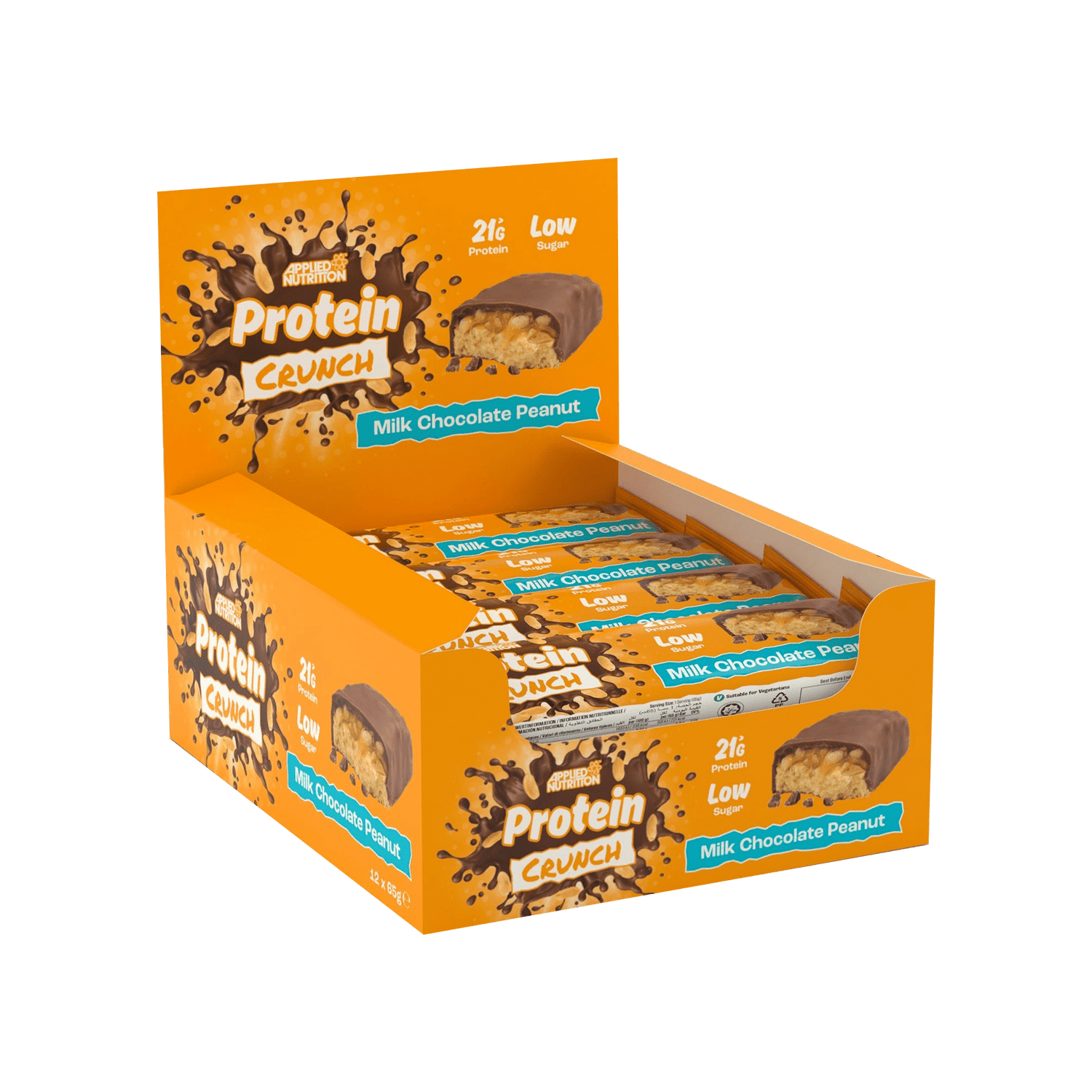 Applied Nutrition Protein Crunch Bar 12x62g Milk Chocolate Peanut