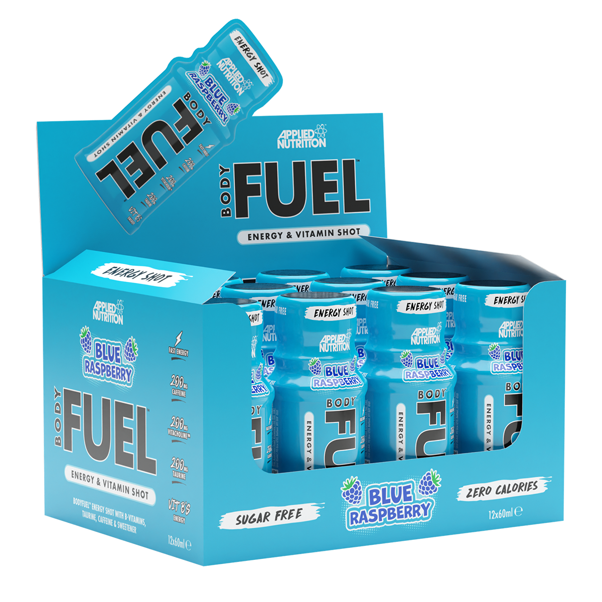 Applied Nutrition Body Fuel Energy Shots 12x60ml Blue Raspberry