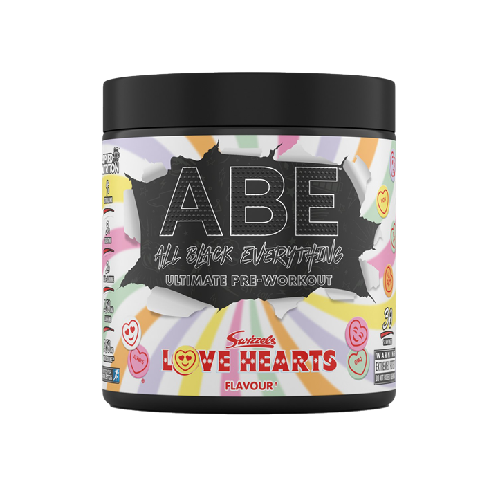 Applied Nutrition ABE (All Black Everything) 375g Swizzels Love Hearts