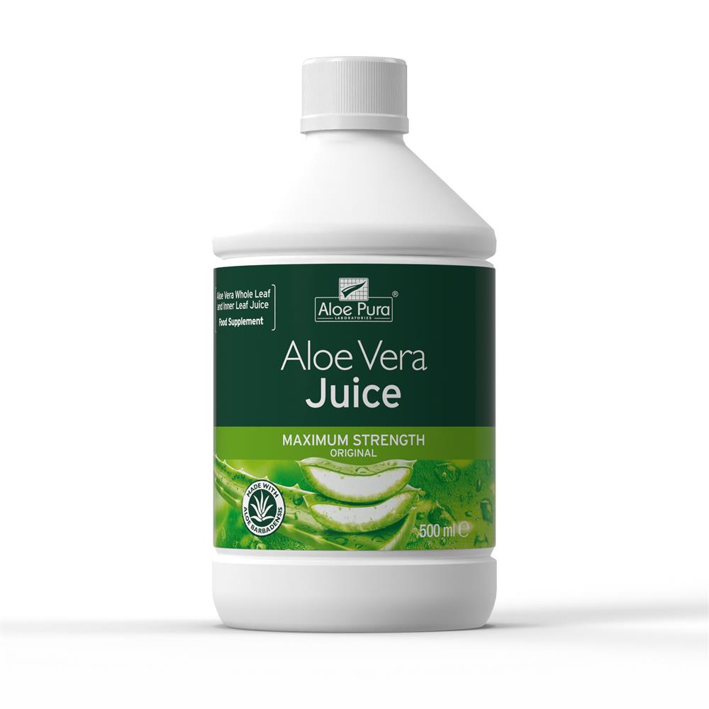 Aloe Vera Juice Max Strength 500ml, Aloe Pura