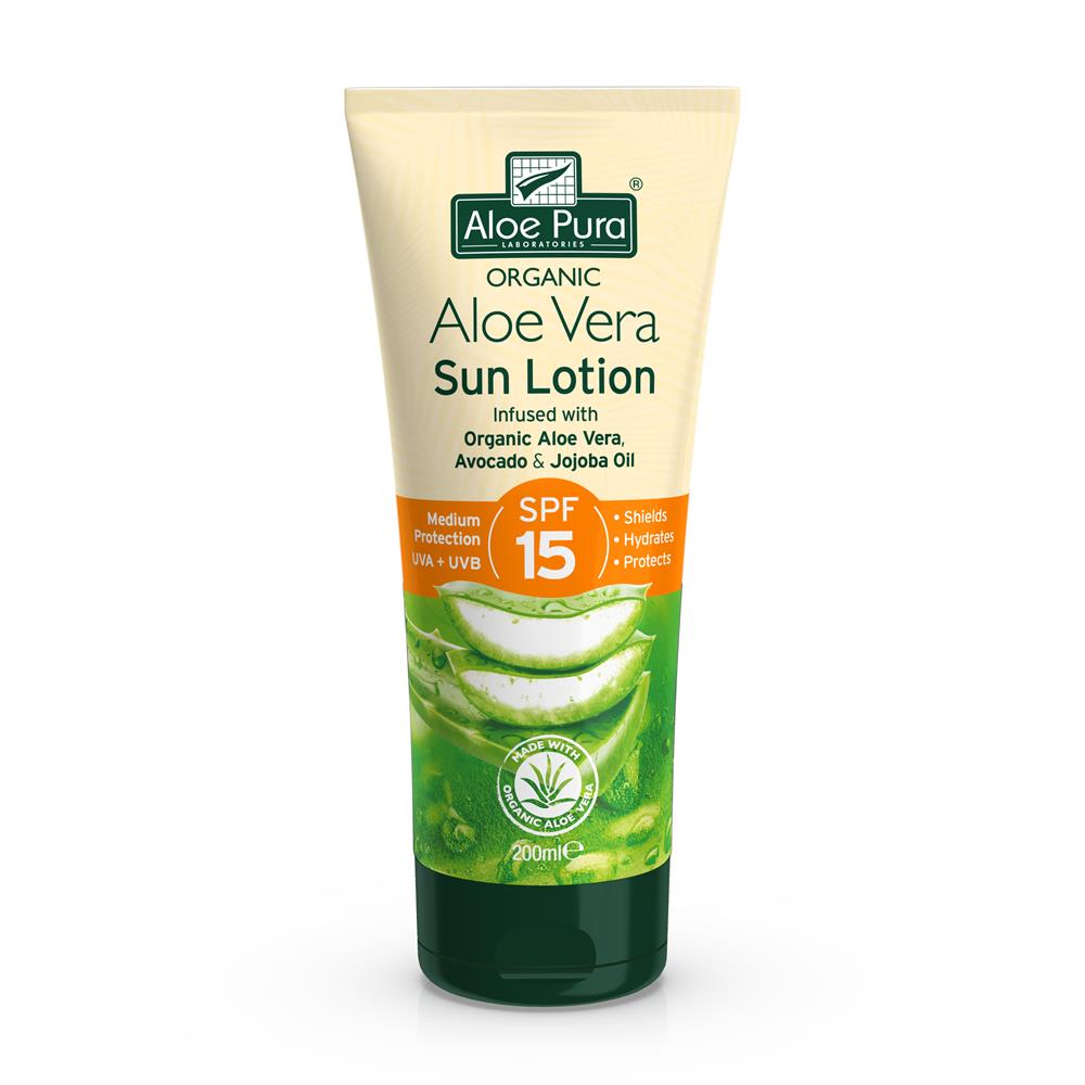 Aloe Vera Sun Lotion SPF15 200ml, Aloe Pura