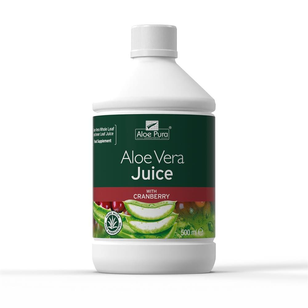 Aloe Vera Juice Max Strength Cranberry 500ml, Aloe Pura