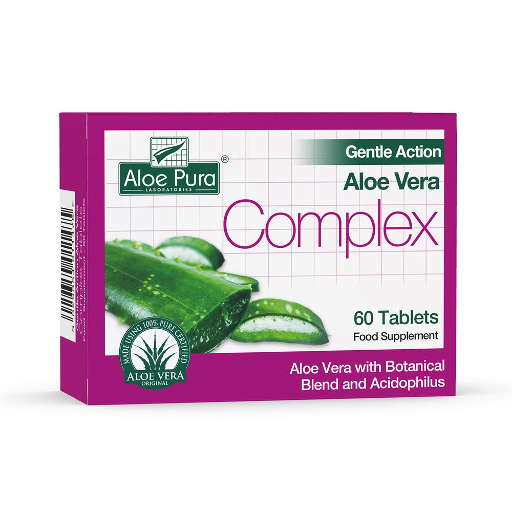 Aloe Pura Aloe Vera Gentle Action Complex 60 Tablets, Aloe Pura