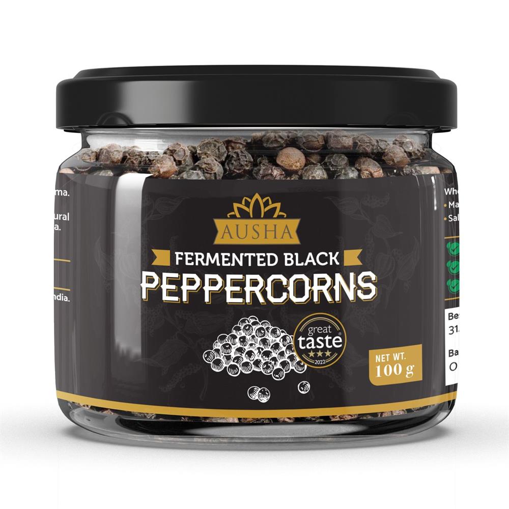 Fermented Black Peppercorns 100g - 3*** Star Great Taste Award, AUSHA