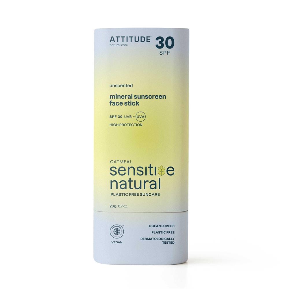 Oatmeal Sensitive Natural - Sunscreen Face Stick - 30 SPF - 20g, Attitude