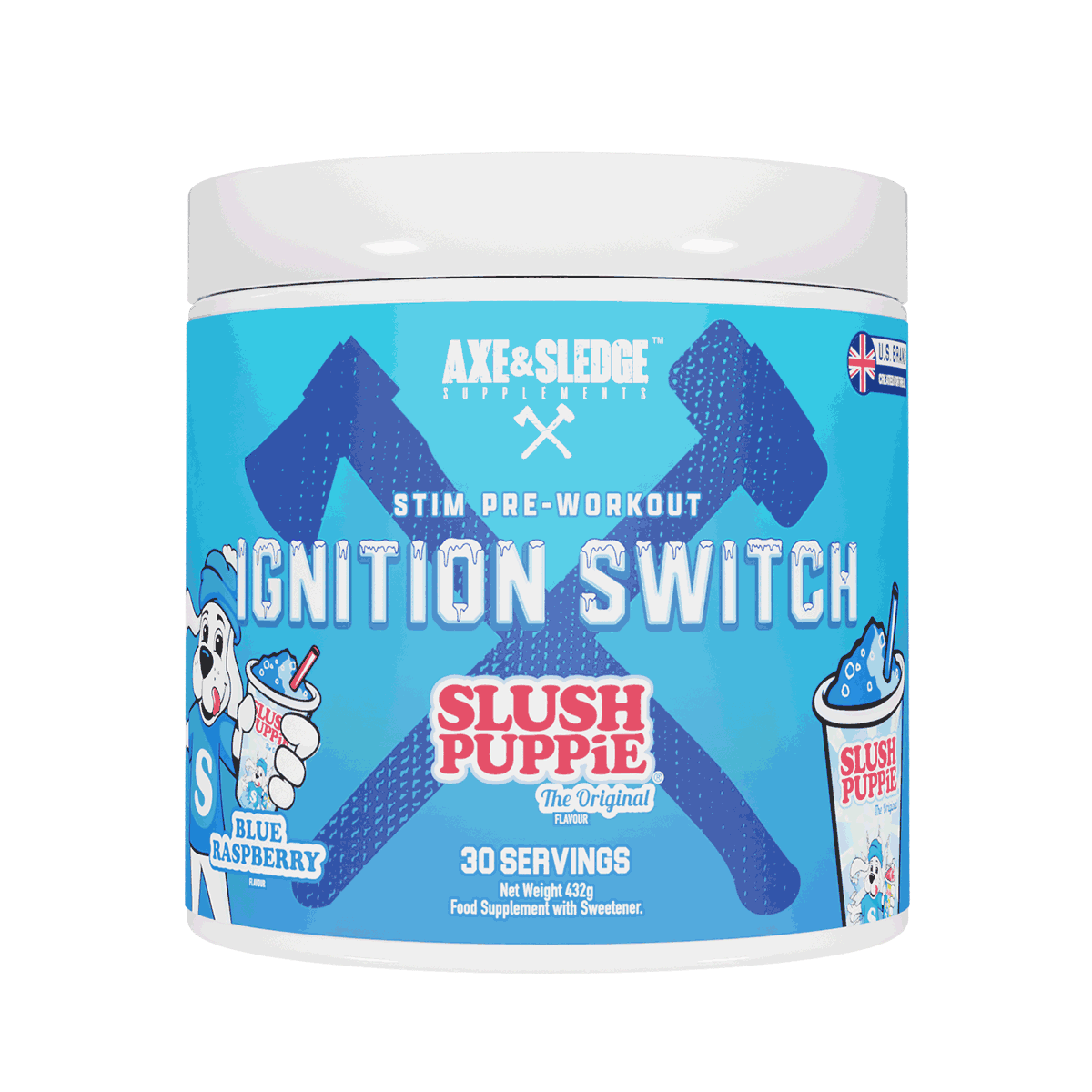 Axe & Sledge Supplements Ignition Switch 432g SLUSH PUPPiE Blue Raspberry