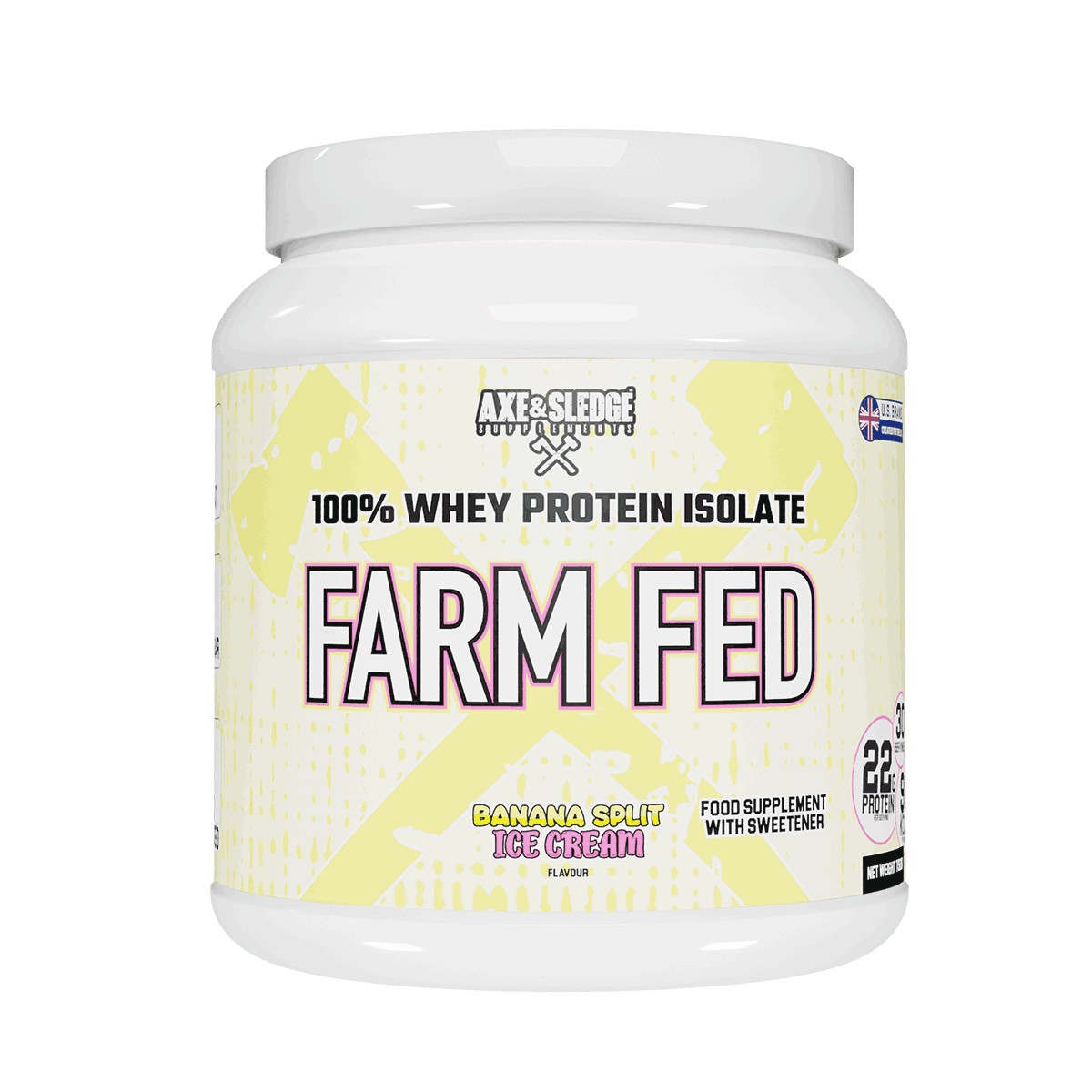 Axe & Sledge Supplements Farm Fed 792g Banana Split Ice Cream