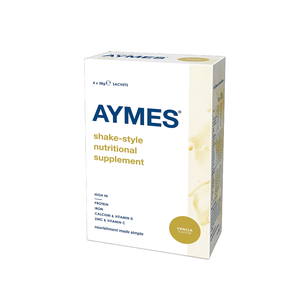 Aymes Powdered Shake Vanilla Flavour 4 x 38g Sachets - welzo