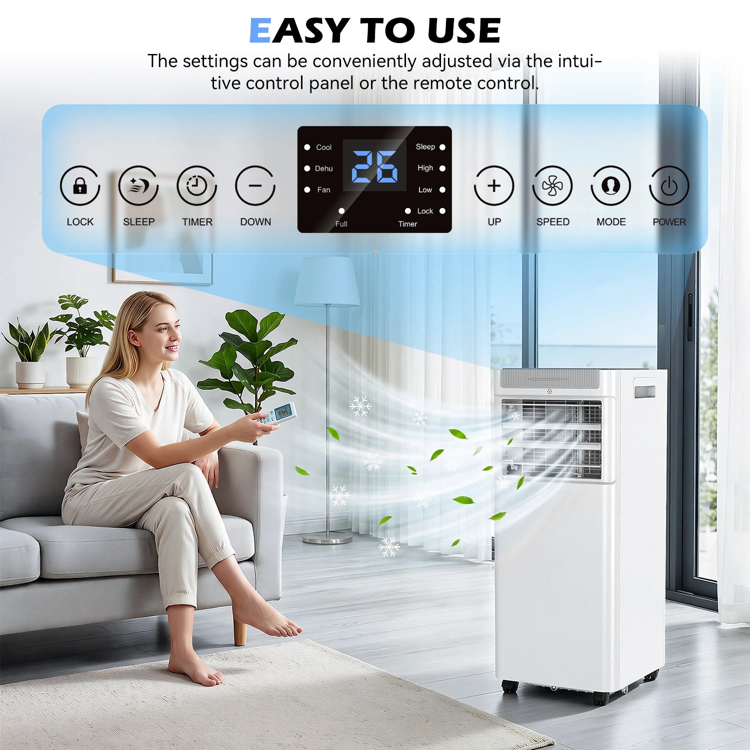 Přenosná klimatizace – jednotka chlazení, ventilace a odvlhčování 3 v 1