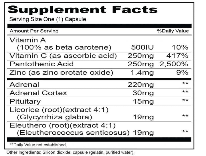 Adrenoplex - 90 Cápsulas - Vitaminas de prioridad One