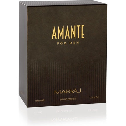 AMANTE 100ml by Maryaj Eau De Parfum for Men Refreshing Citrus Woody Fragrance with Lavender, Mint, Pink Pepper, and Musk