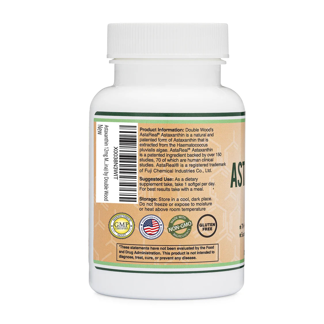 Dvojité doplňky dřeva Astaxanthin (astareal)