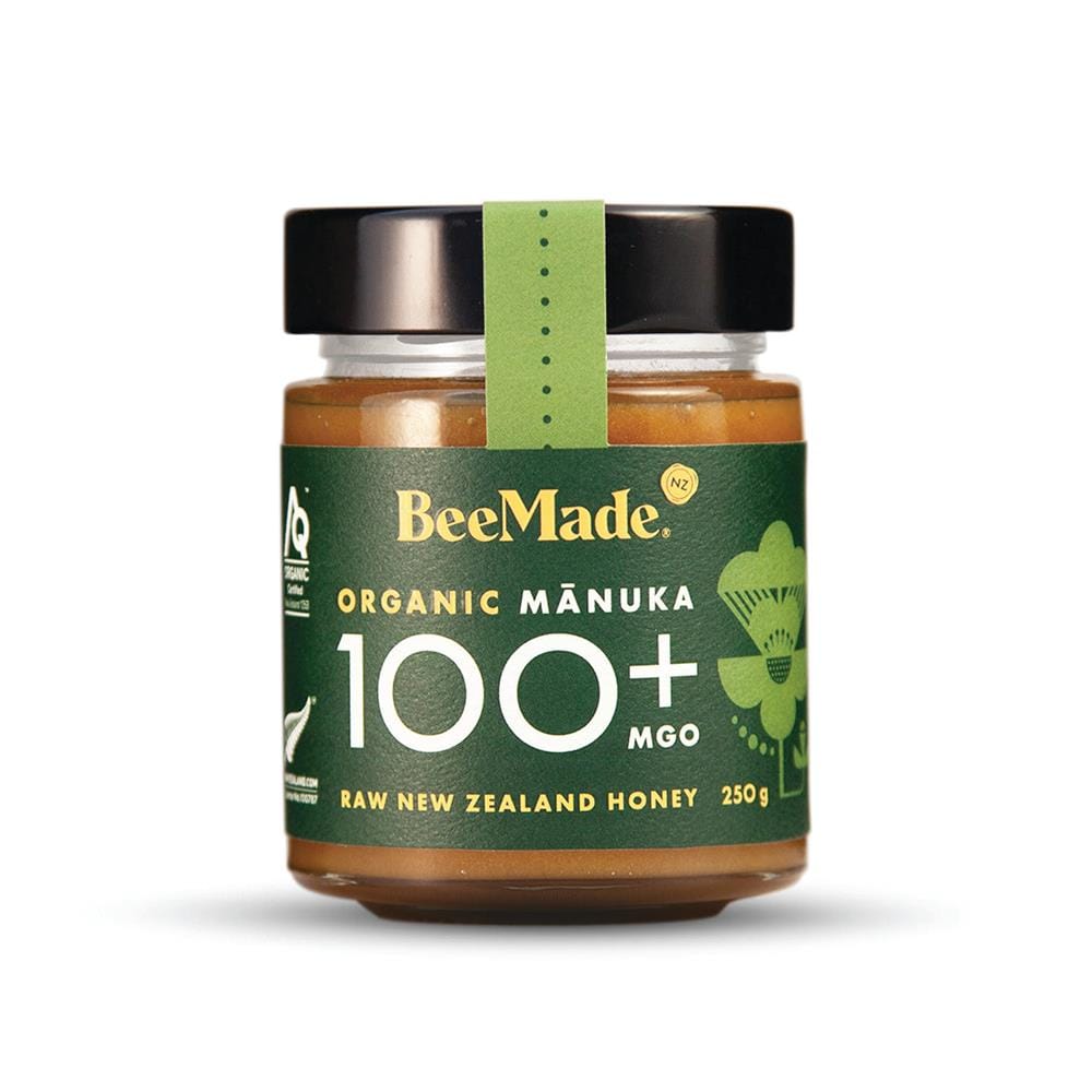 BeeMade Organic New Zealand Manuka Honey MGO 100+ 250g, BeeMade