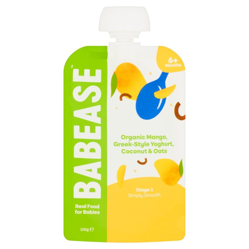 Organic Greek-Style Yoghurt with Mango 100g, Babease