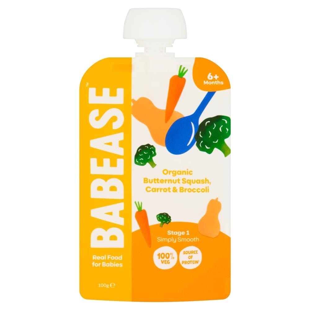 Organic Butternut Squash Carrot & Broccoli 100g, Babease