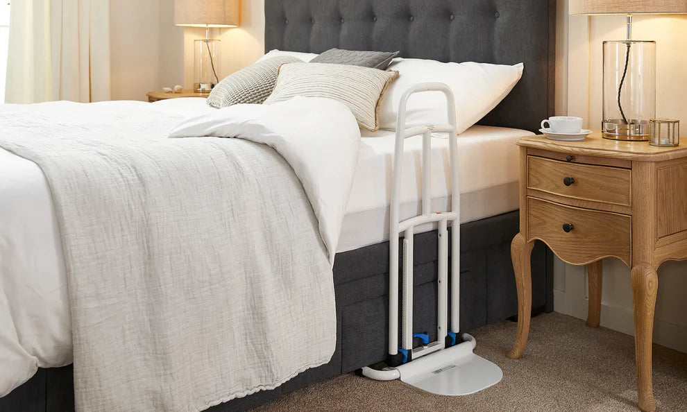 Easy-Rise Adjustable Bed Grab Rail – Freestanding Support Handle for Safe Bed Transfers