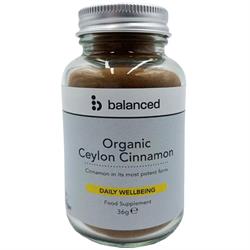 Organic Ceylon Cinnamon 36g, Balanced