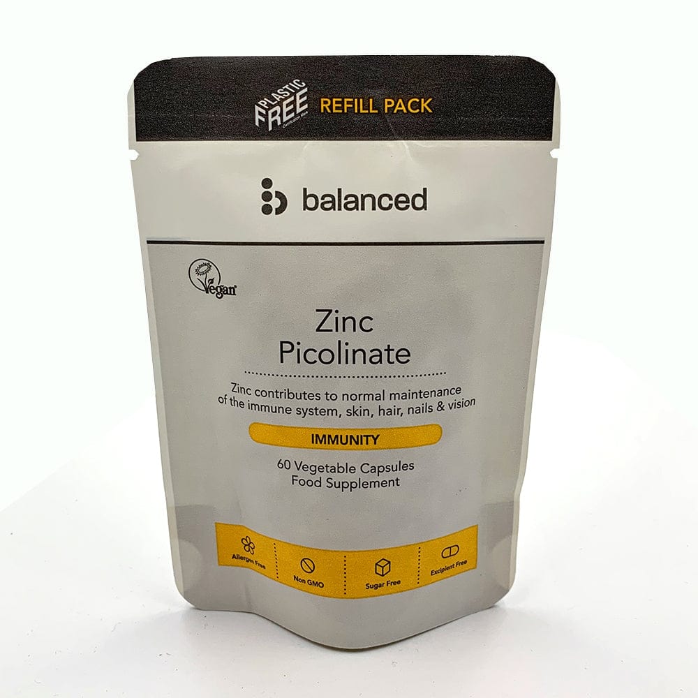 Zinc Picolinate 60 Veggie Caps - Refill Pouch, Balanced