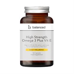 High Strength Omega 3 + Vit E 50 Gel Caps - Reusable Bottle, Balanced