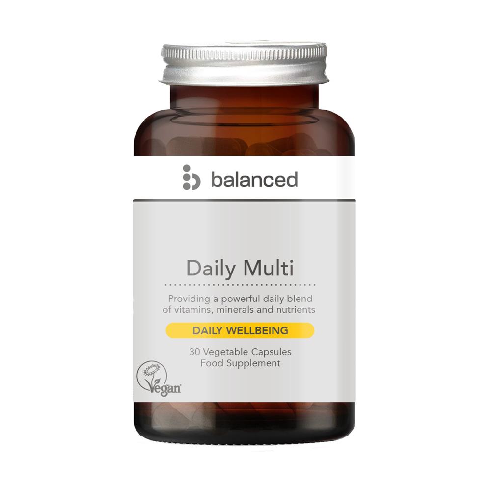 Daily Multi Vitamin 30 Veggie Caps - Reusable Bottle, Balanced