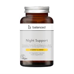 Night Support 30 Veggie Caps - Reusable Bottle, Balanced