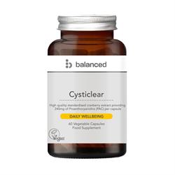 Cysticlear Cranberry (240mg PAC) 60 Veggie Caps - Reusable Bottle, Balanced