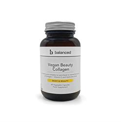 Vegan Beauty Collagen 60 Veggie Caps - Reusable Bottle, Balanced