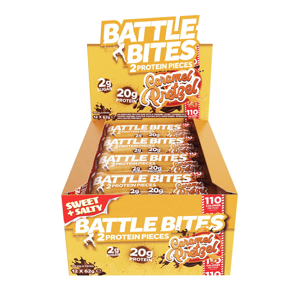 Battle Snacks Battle Bites 12x60g Caramel Pretzel