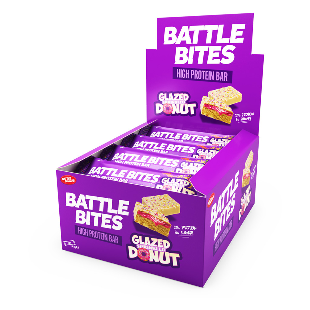 Battle Snacks Battle Bites 12x60g Glazed Sprinkled Donut