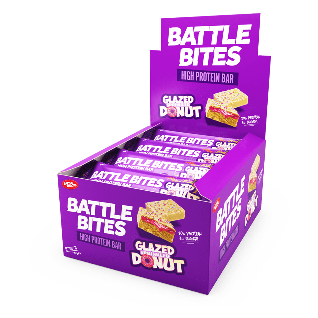 Battle Snacks Battle Bites 12x60g Glazed Sprinkled Donut