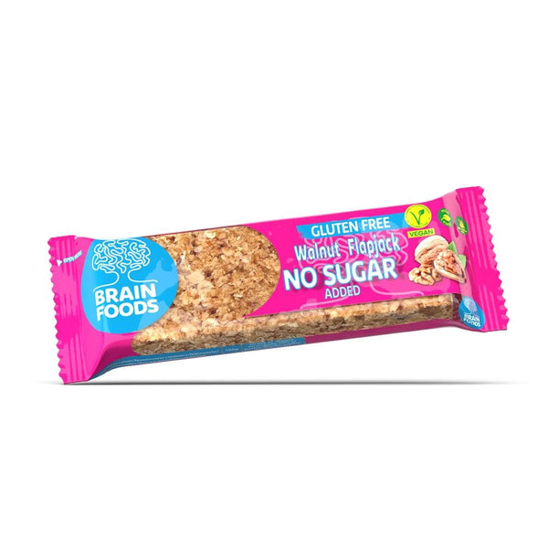 Walnut Flapjack 70g, Brain Foods