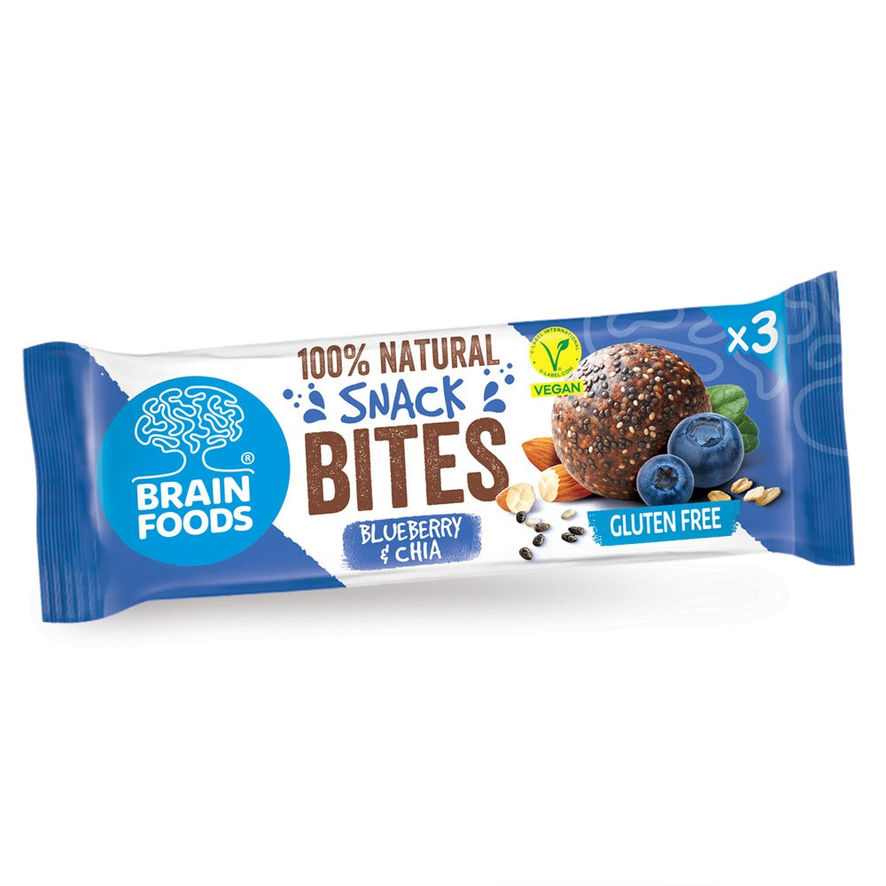 Snack Bites- Blueberry and Chia 48g, Brain Foods