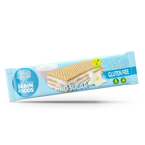 No Sugar Gluten Free Vanilla Wafer 30g, Brain Foods