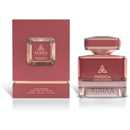 Auraa Desire Persica Extrait De Perfume 100ml Floral Sweet Fragrance for Women - Baie Rose, Saffron, Cashmere Wood Scents Long Lasting Eau de Parfum