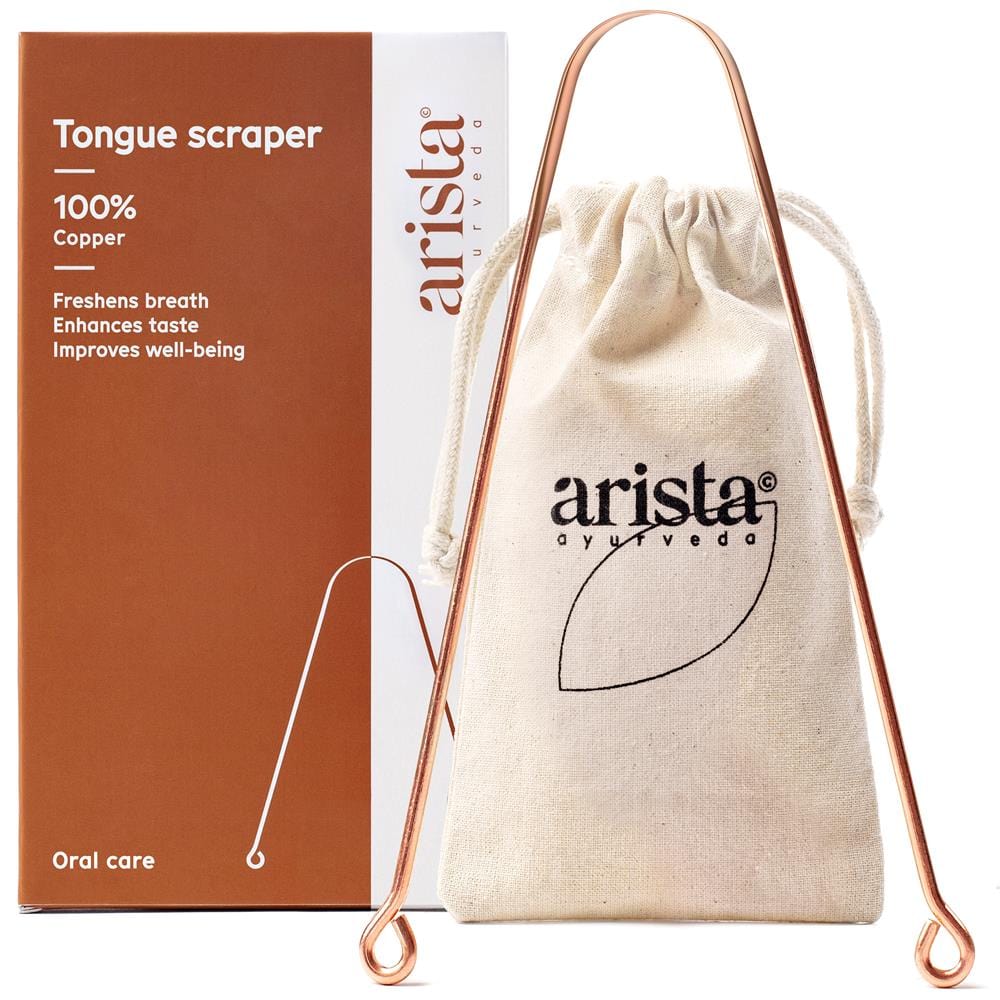 Arista | Copper Ayurvedic Tongue Scraper, Bambaw