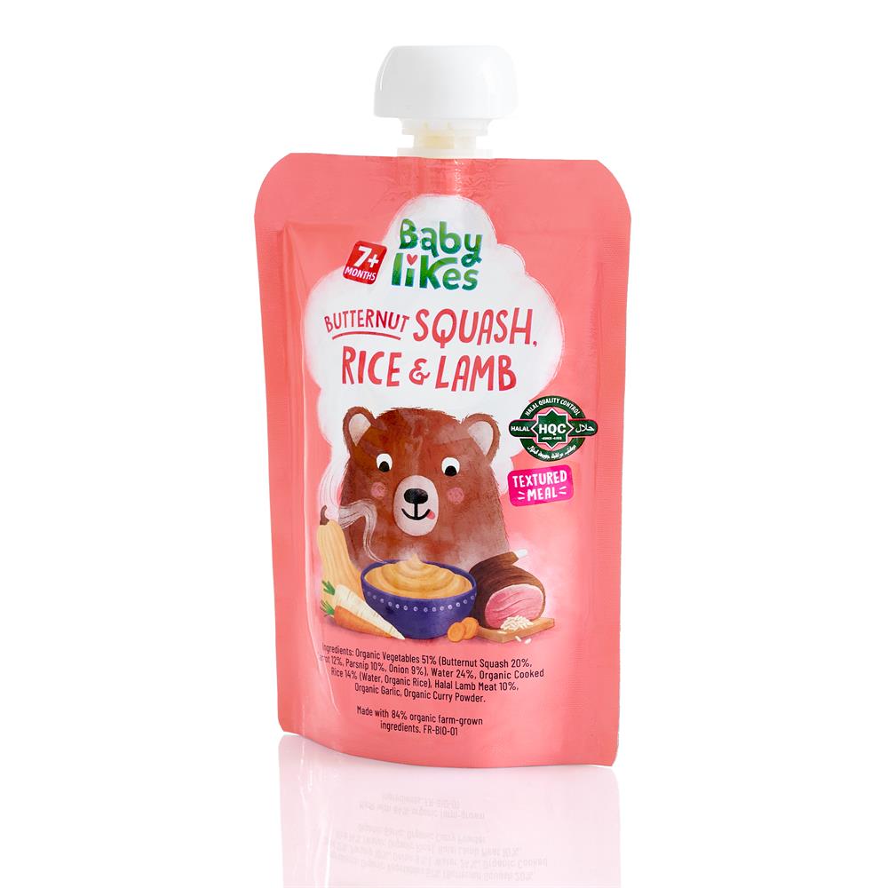 Butternut Squash Rice Lamb - Halal Baby Food 7 months+ 130g, Baby Likes