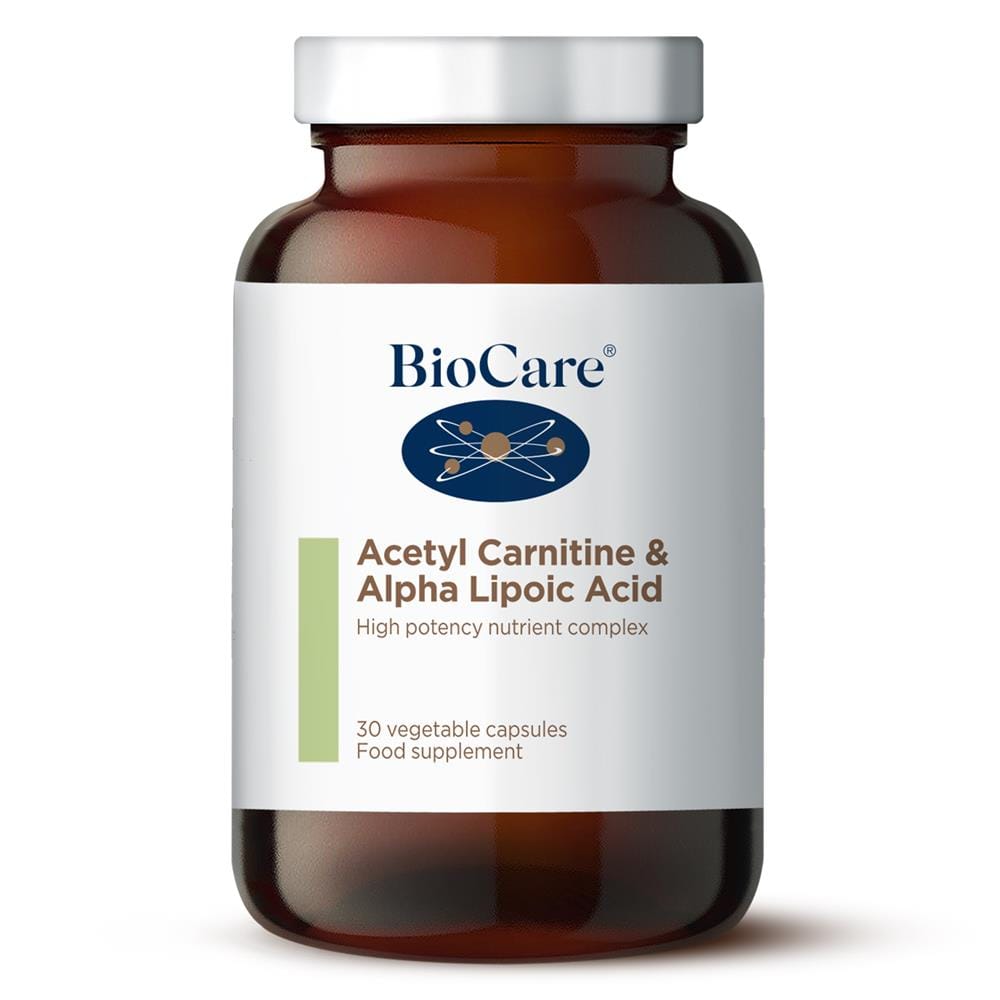 Acetyl Carnitine & Alpha Lipoic Acid 30 capsules, Biocare