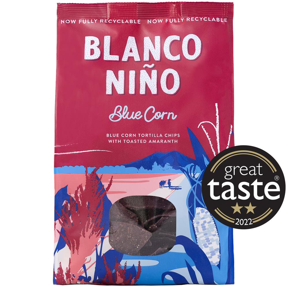 Blue Corn Tortilla Chips 170g, Blanco Nino