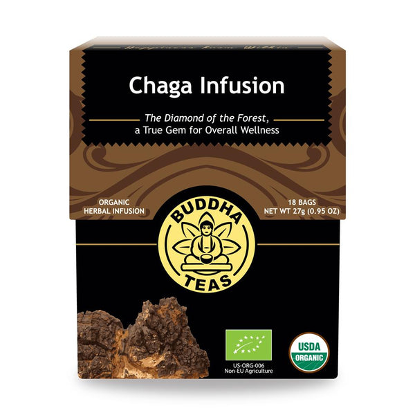 Organic Chaga Infusion 18 tea bags, Buddha Teas