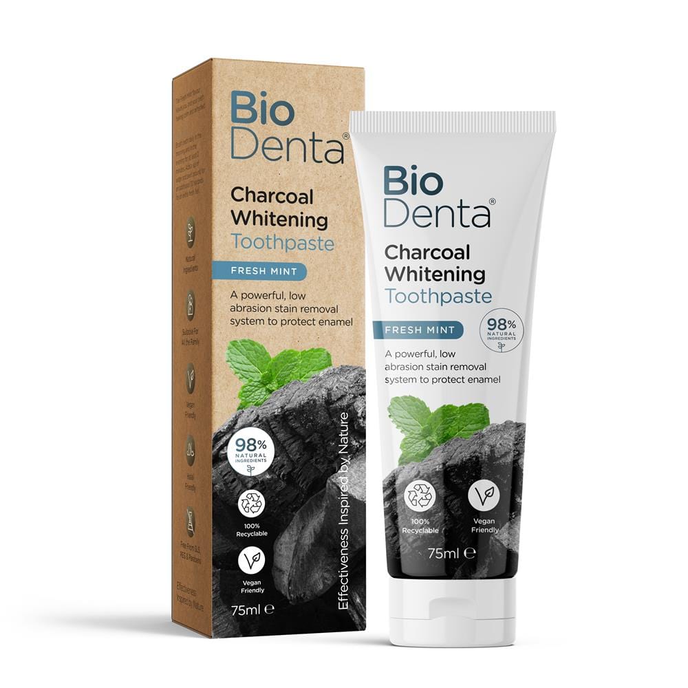 BioDenta Charcoal Whitening Toothpaste 75ml, BioDenta